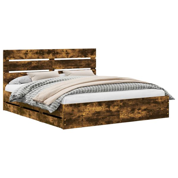 vidaXL S&auml;ngyn runko Savup&auml;hkin&auml; 6FT Super King Size Insin&ouml;&ouml;ripuuta