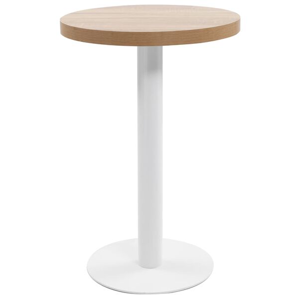 vidaXL Bistropöytä vaaleanruskea 50 cm MDF