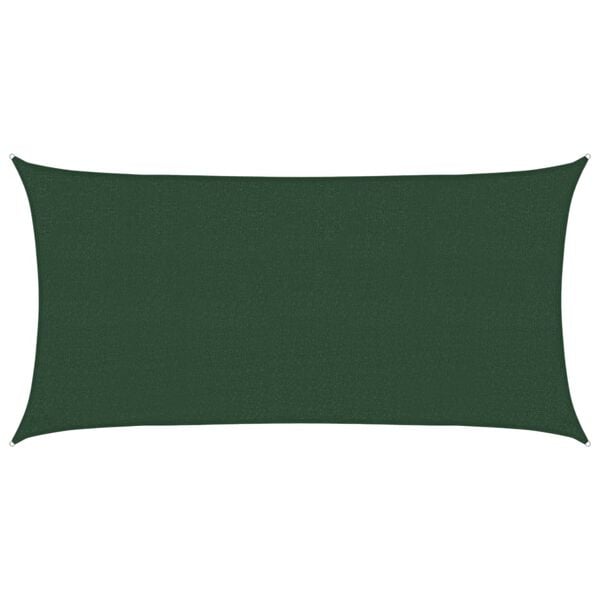 vidaXL Aurinkopurje 160 g/m&sup2; tummanvihre&auml; 2x3,5 m HDPE