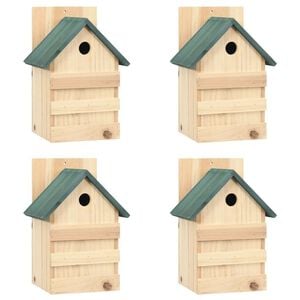 vidaXL Linnunp&ouml;nt&ouml;t 4 kpl 23x19x33 cm kuusi