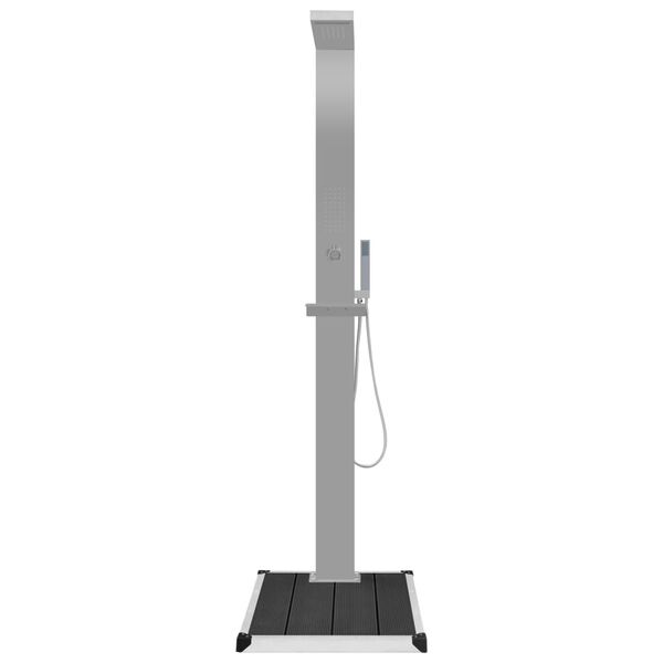 vidaXL Ulkosuihku alustalla WPC ruostumaton teräs