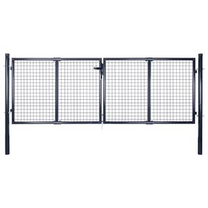 vidaXL Verkkoportti puutarhaan galvanoitu ter&auml;s 300x75 cm harmaa