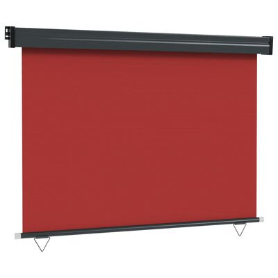 vidaXL Parvekkeen sivumarkiisi 122x250 cm punainen