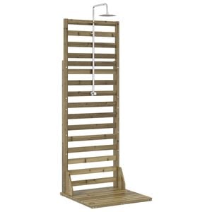 vidaXL Ulko-suihku 225 cm Impr&auml;gn&ouml;ity m&auml;nty ja ruostumaton ter&auml;s