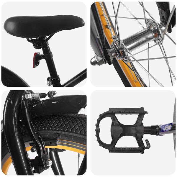 vidaXL Lastenpy&ouml;r&auml; 20 Tuumaa 6-11-vuotiaille Musta