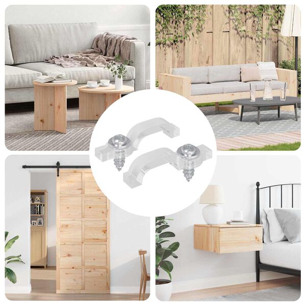 vidaXL LED-nauhakiinnikkeet 2 pcs L&auml;pin&auml;kyv&auml; 2 x 1 x 0.5 cm