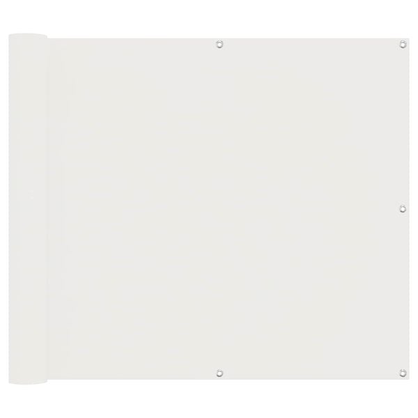 vidaXL Parvekkeen Verho Valkoinen 100 x 800 cm Oxford-kangas