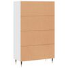 vidaXL Kaappi valkoinen 69,5x31x115 cm tekninen puu