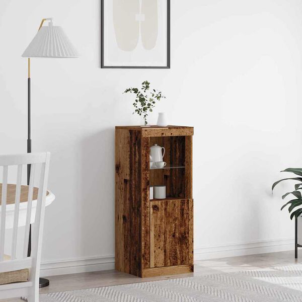 vidaXL LED-p&ouml;yt&auml;taso Ruskea 41 x 37 x 100 cm Tekninen puu