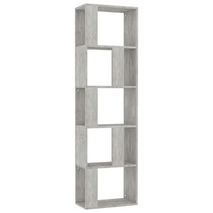 vidaXL Kirjahylly/tilanjakaja betoninharmaa 45x24x159 cm tekninen puu