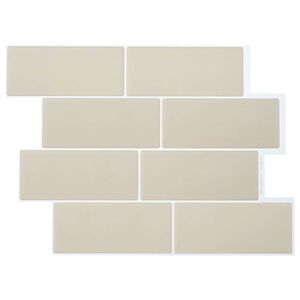 vidaXL Metrolaatta 10 pcs Beige 29.4 x 21.4 cm Polyuretaani ja PET