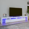 vidaXL TV-taso LED-valoilla valkoinen 260x36,5x40 cm