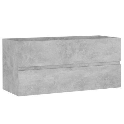 vidaXL Allaskaappi betoninharmaa 100x38,5x45 cm lastulevy