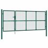 vidaXL Verkkoportti puutarhaan vihre&auml; 350x125 cm galvanoitu ter&auml;s