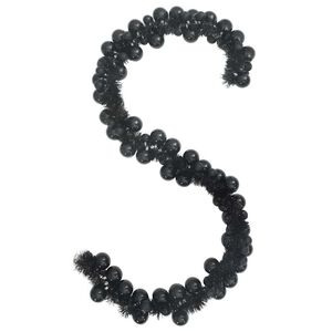 vidaXL Joulupallo Garland Musta 186 cm Polystyreeni