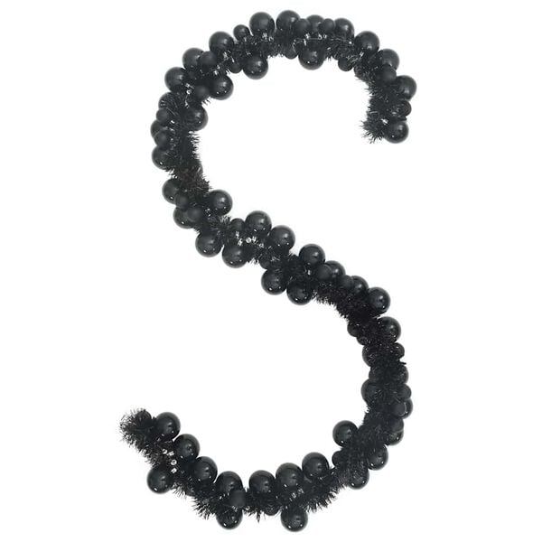 vidaXL Joulupallo Garland Musta 186 cm Polystyreeni