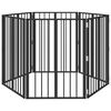 vidaXL Koiraportti 6 pcs Musta 60 x 80 cm Galvanoitu ter&auml;s