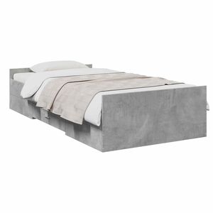 vidaXL S&auml;nkykehys varastolla Betoninharmaa 80 x 200 cm Tekninen puu
