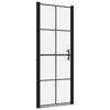 vidaXL Suihkuovi karkaistu lasi 81x195 cm musta