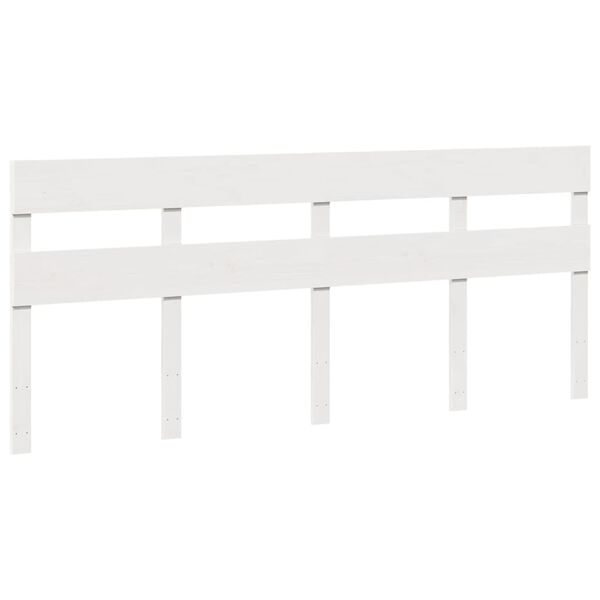 vidaXL S&auml;ngynrunko ilman patjaa valkoinen 200x200 cm t&auml;ysi m&auml;nty