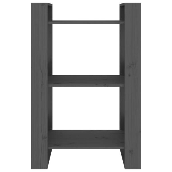 vidaXL Kirjahylly/tilanjakaja harmaa 60x35x91 cm t&auml;ysi m&auml;nty