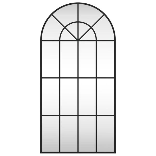 vidaXL Sein&auml;peili musta 50x100 cm kaari rauta