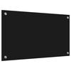 vidaXL Keittiön suojapaneeli Musta 70 x 40 cm karkaistu lasi