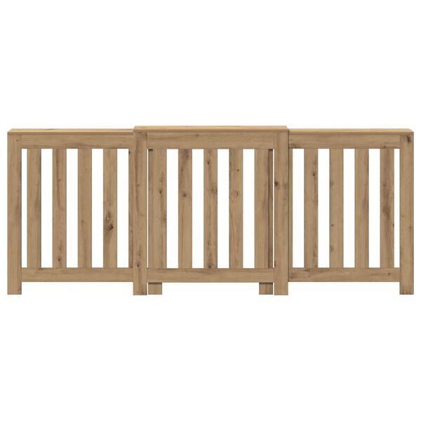 vidaXL L&auml;mp&ouml;patterin suoja artesaanitammi 205x21,5x83,5cm tekninen puu