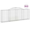 vidaXL Kaarevat kivikorit 13 kpl 300x30x100/120 cm galvanoitu rauta
