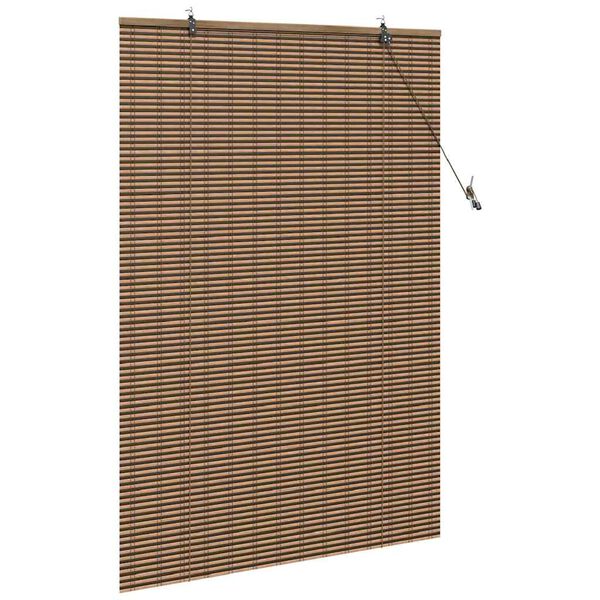 vidaXL Rullaverho verhoilla Ruskea 110 x 160 cm Bambu