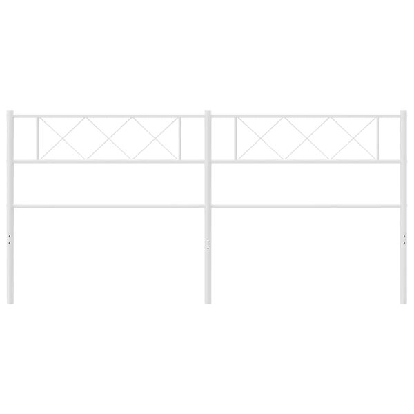 vidaXL Metallinen vaihtop&auml;&auml;ty valkoinen 193 cm