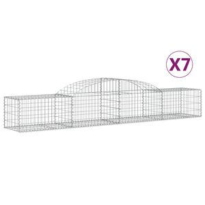 vidaXL Kaarevat kivikorit 7 kpl 300x50x40/60 cm galvanoitu rauta
