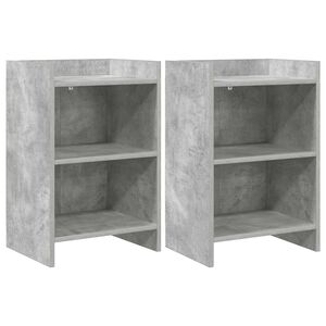 vidaXL Y&ouml;p&ouml;yd&auml;t 2 pcs Betoninharmaa 40 x 30 x 60 cm Tekninen puu