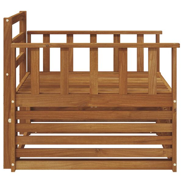 vidaXL 2 Kappale Sohva k&auml;sinojilla Tihe&auml; akasiapuu Luonnollinen