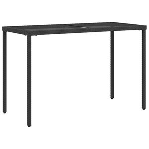 vidaXL Puutarhap&ouml;yt&auml; lasip&ouml;yt&auml;levy musta 115x54x74 cm polyrottinki