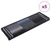 vidaXL Itsekiinnittyv&auml;t porrasmatot 5 kpl 65x21x4 cm musta ja harmaa