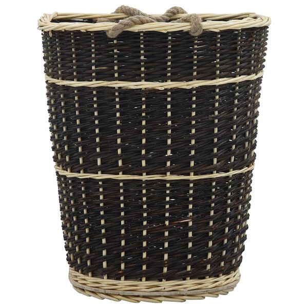 vidaXL Polttopuun kantoreppu hihnoilla 50x44x58 cm luonnollinen paju