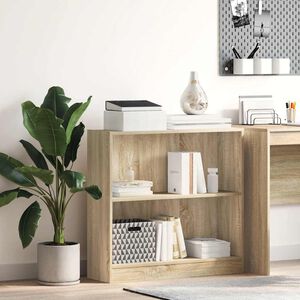 vidaXL Kirjahylly Sonoma-tammi 80x24x75 cm tekninen puu