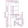 vidaXL Korkea kaappi Vanha puu 69,5 x 34 x 180 cm Tekninen puu
