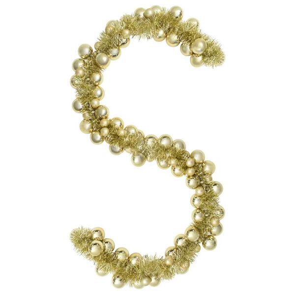 vidaXL Joulupallo Garland Kulta 186 cm Polystyreeni