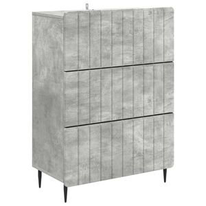 vidaXL Laatikkokaappi 66 x 34,5 x 92 cm Tekninen puu Betoninharmaa