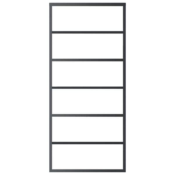 vidaXL Liukuovi ESG-lasi ja alumiini 90x205 cm musta