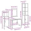 vidaXL Kylpyhuonekalustesetti hyllyll&auml; 4 pcs Ruskea Tekninen puu
