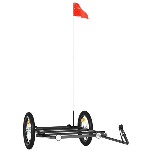 vidaXL Per&auml;k&auml;rry polkupy&ouml;r&auml;&auml;n musta 126x63x34 cm rauta