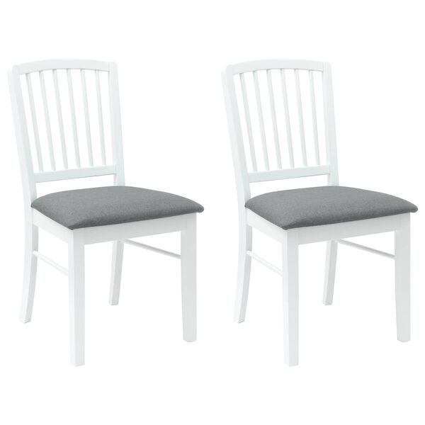 vidaXL Ruokatuolit 2 pcs Valkoinen 50 x 52,5 x 91 cm