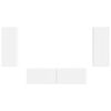 vidaXL TV-tasosetti Sein&auml;kiinnitett&auml;v&auml; 2 pcs Valkoinen Tekninen puu