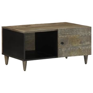 vidaXL sohvap&ouml;yt&auml; vaaleanharmaa 80x50x40 cm massiivipuu mango