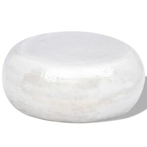 vidaXL Vasaroitu alumiininen sohvapöytä Hopea