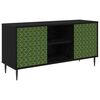 vidaXL TV-kaappi GELEEN 102 x 33 x 51 cm Musta tammi Tekninen puu
