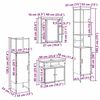 vidaXL Kylpyhuonekalustesetti ovella 4 pcs Sonoman tammi Tekninen puu